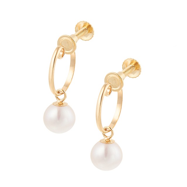 K10yg淡水パールイヤリング Today S Diamonds Tsutsumi