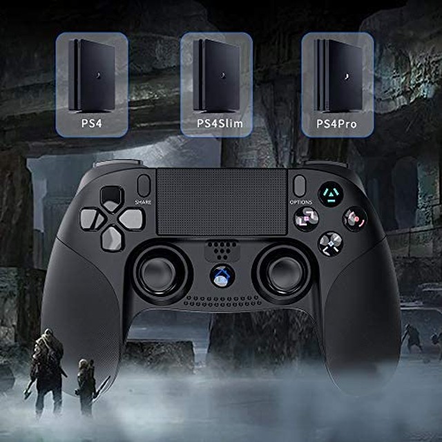 Jpcs 年の最新版 Ps4 コントローラー 無線 Bluetooth接続 Aerku 最新版システム対応 Hd振動 重力感応 タッチボタン タッチパッド イヤホンジャックスピーカー 充電ケーブル 付き Dualshock 4 Playstation 4 Ps3 Pc対応 日本語取扱説明書 ブラック Az Japan