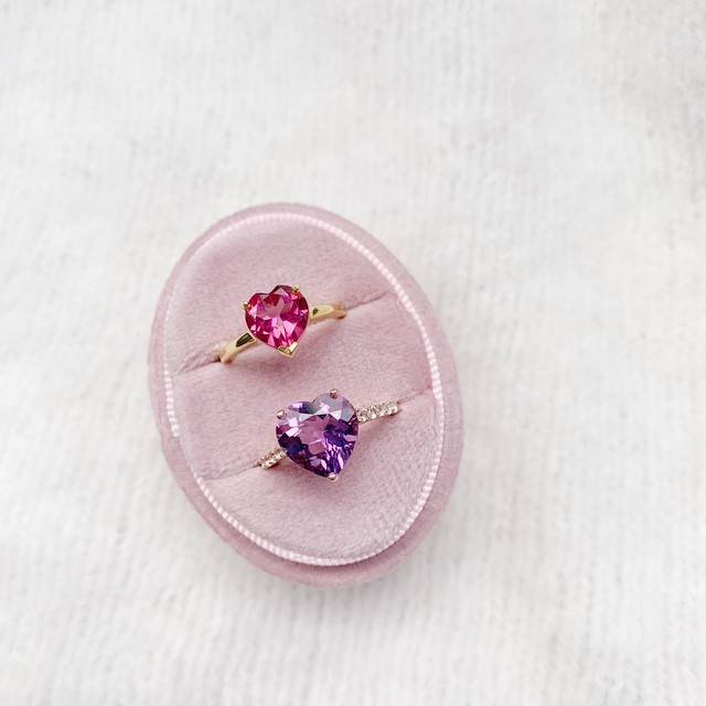 ピンクトパーズ 2 8カラット ハートシェイプイエローゴールドリング Sally S Ring In Paris サリーズ リング パリ