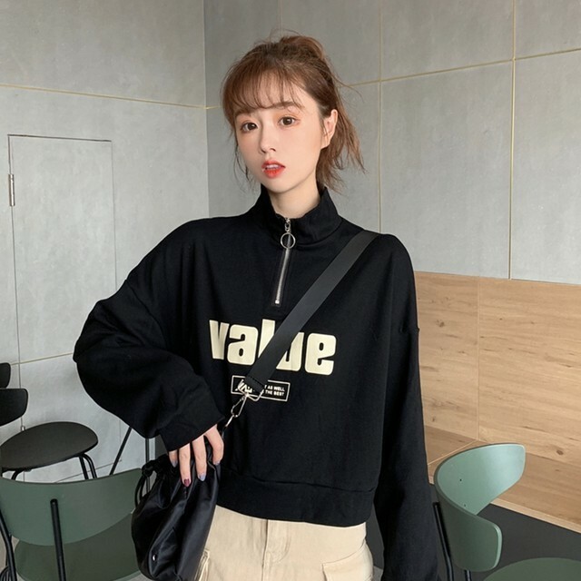 ハイネックジッパートレーナー 韓国レディースファッション 通販 Unique Factor ユニークファクター