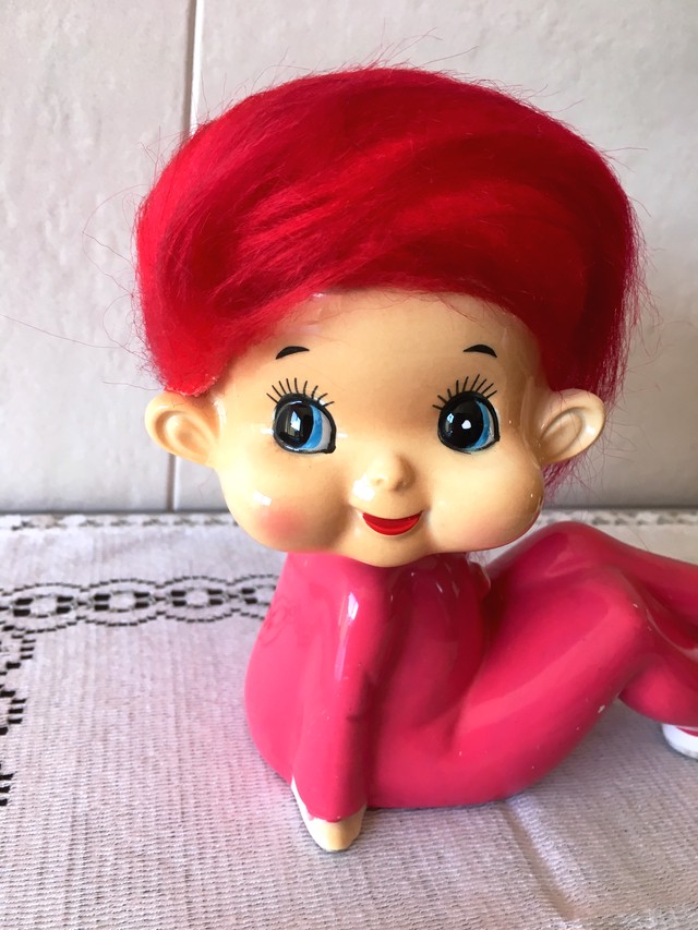 昭和レトロ 陶器 女の子お人形 レトロ雑貨 チェリッシュ 昭和レトロ 陶器 女の子お人形 レトロ雑貨 チェリッシュ