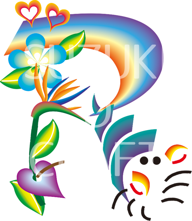 ハワイ花文字 大文字 J Suzuki D Craft