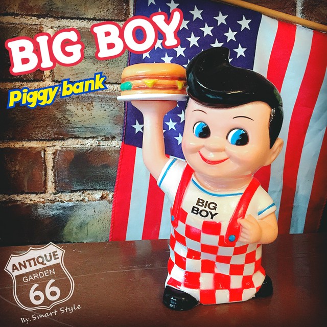 アメリカン雑貨 ビッグボーイ バーガー 貯金箱 コインバンク Bigboy Coinbank フィギュア 新品 D 003 119 Antique Style アンスタ アメリカ買付けのヴィンテージ アンティークのおみせ