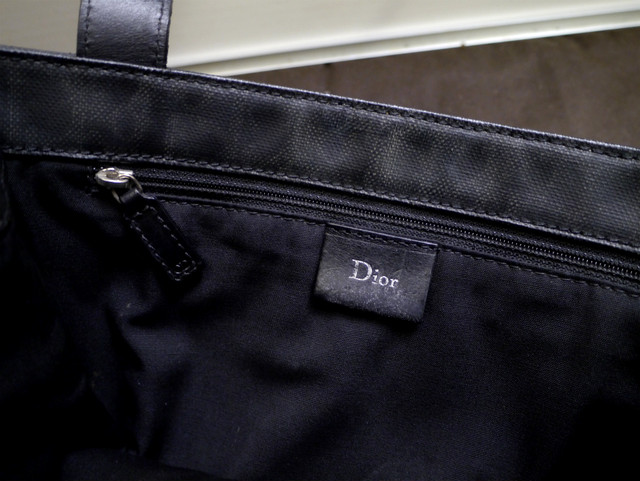 Dior Homme ディオールオム 対応ビジネス可 トロッター 加工キャンバスxレザー トート ハンド バッグ 黒 通勤通学にも大活躍のa4対応 Dearlive Tokyo ディアライブ東京