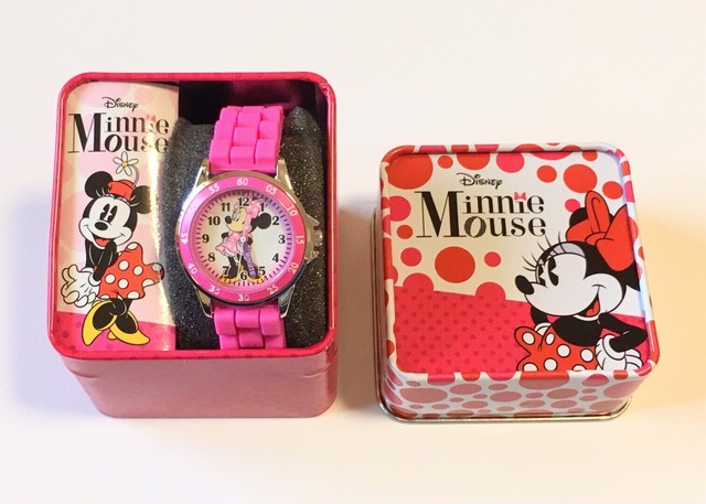 子供用 時計 ディズニー ミニーちゃんアナログウォッチ ピンク L Happiness
