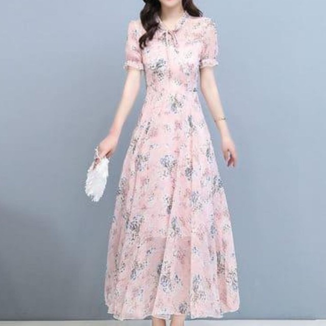 ワンピース レディース 半袖 30代 40代 50代 60代 シニア 大きいサイズ ドレス おしゃれ ゆったり 夏 大人 カジュアル ママ 服 6694 Threefashion