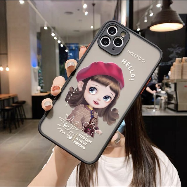 年最新 Iphoneケース スマホケース 可愛い女の子 紫 D Dselection