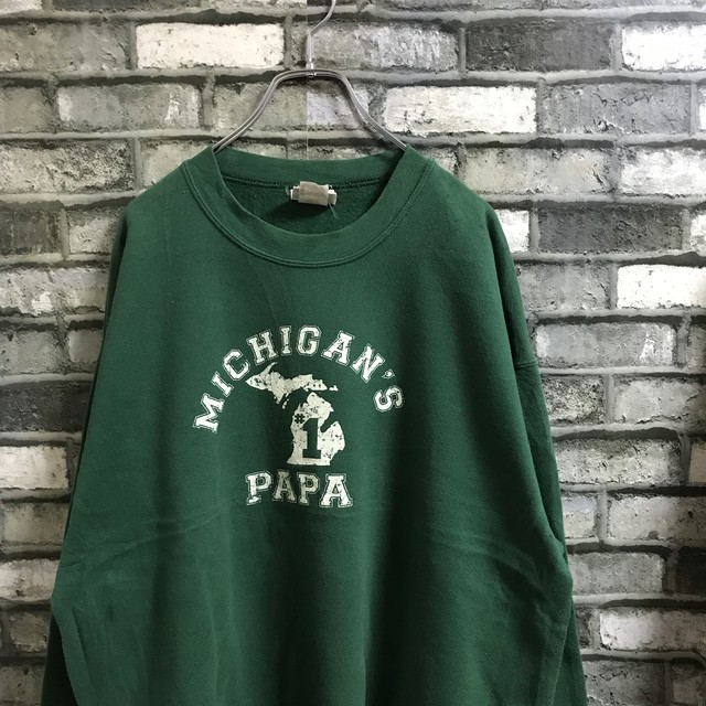 古着 90 S Lee カレッジロゴ スウェット オーバーサイズ グリーン 古着屋 畝ル