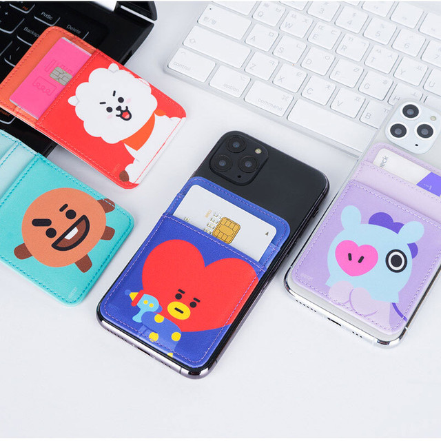 多機種対応 Iphone アンドロイド カードポケット 定期入れ キャラクター Bt21 シリコン Bts 韓流 Tata Chimmy Cooky Sti 442 Hanholic Jp Iphoneケース スマホアクセサリー 輸入雑貨