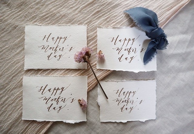 Mother S Day シンプルミニメッセージカード Mcalligraphy