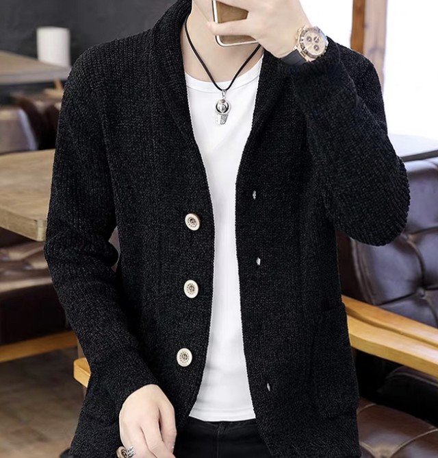 Simple カーディガン 3色 Riche メンズファッション