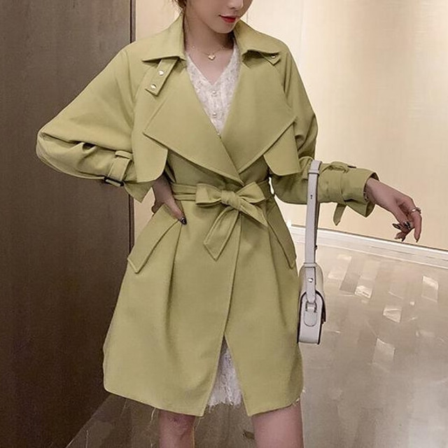 トレンチコート ロングコート コート レディース 春 40代 きれいめ 30代 代 通勤 ロング丈 アウター きれいめ 春 秋 無地 長袖 ウエストリボン おしゃれ 大人 可愛い シンプル Dress No Sato
