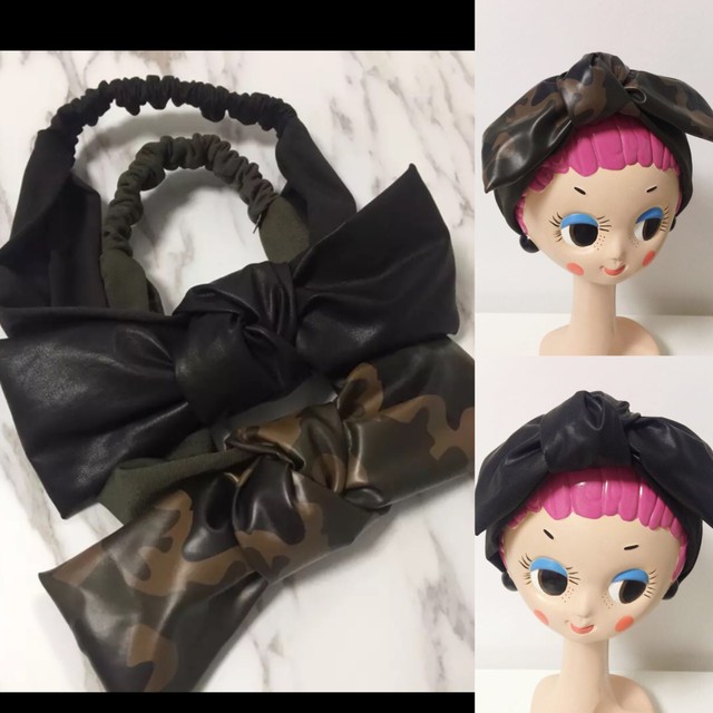 4カラー カチューシャ リボン ヘアバンド ブルー グリーン ピンク ヘアアクセサリー チェック 可愛い ヘッドアクセ レース ブラック 黒 ベージュ Loveysmileshop