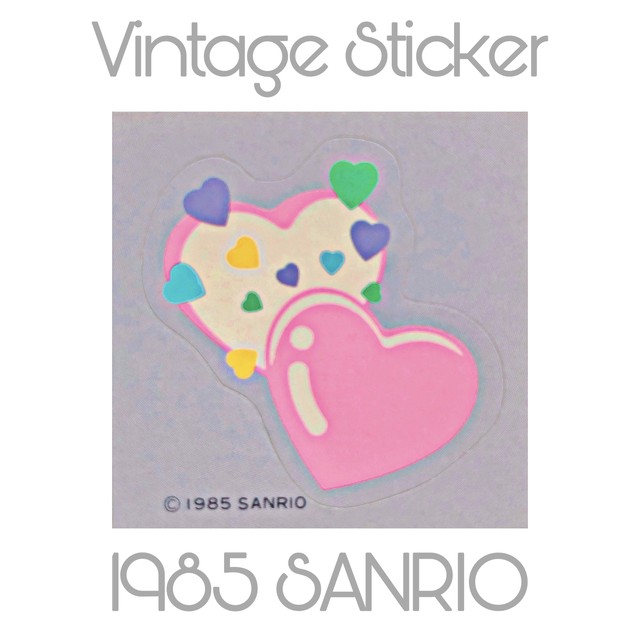 Jp Vintage Sticker サンリオパステルハート Sanrio 昭和レトロファンシーシール Ptm