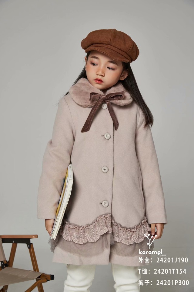 Karamel 冬 ファー襟付きコート 海外ブランド 子供服 100 160 24j190 Lirisnow