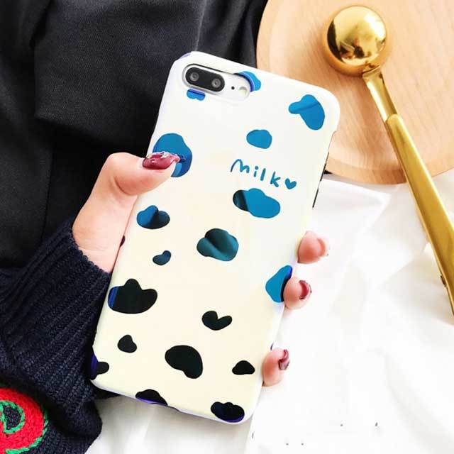 ミルク 牛 柄 可愛い Iphone シェルカバー ケース モノトーン アニマル シンプル お洒落 オトナ Iphone 6 6s 6plus 6splus 7 7plus 8 8plus X Se 第2世代 Md348 Loverytrading
