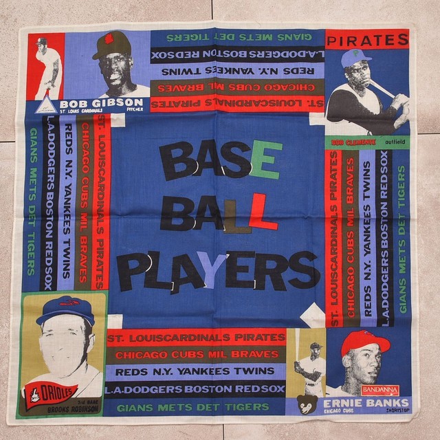 Deastock MLB legend players print vtg bandana