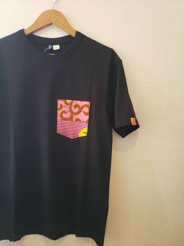 アフリカンファブリックポケットTシャツ