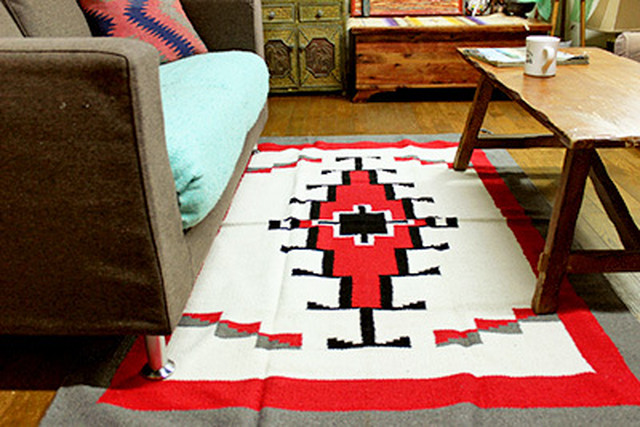 ネイティブ柄ラグ 1 5畳サイズ 185cm 1cm ラグ エスニック メキシカンラグ エルパソ Rug 5995 Rug Piece