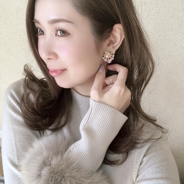 【イヤリング】人気 フラミンゴカラーイヤリング 人気のアクセサリー