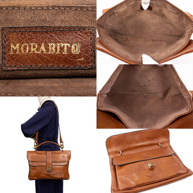 限界価格 送料無料 良品 Morabito モラビト 2wayショルダーバッグ 人気 女性 メンズ 男性 茶色 ブラウン 鞄 バック F066 Lexead レクシード