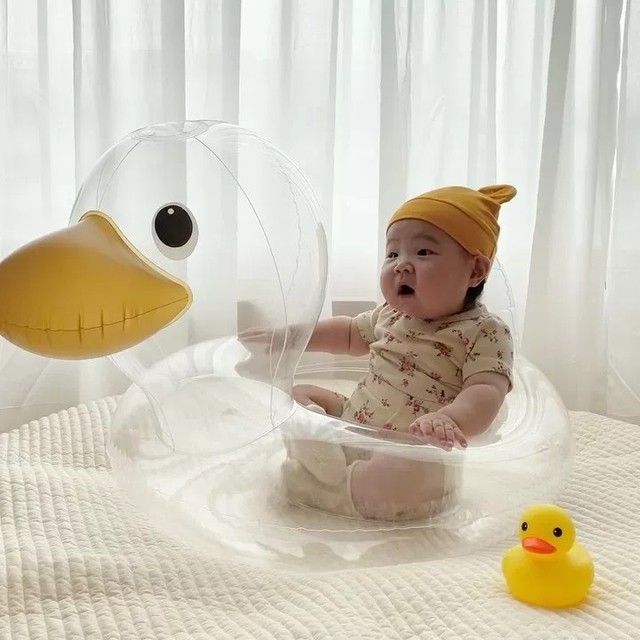 即納 送料無料 子供クリアアヒル浮き輪 Little Bean丨海外子供服 おもちゃ 子供グッズのセレクトショップ