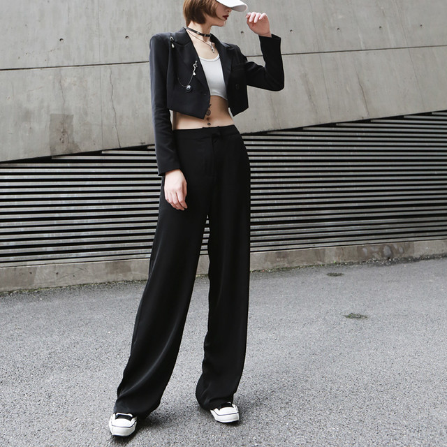 秋冬 モード系 2piece モード セットスーツ パンツスーツ ジャケット ロングパンツ スラックス 上下セットd Toptop