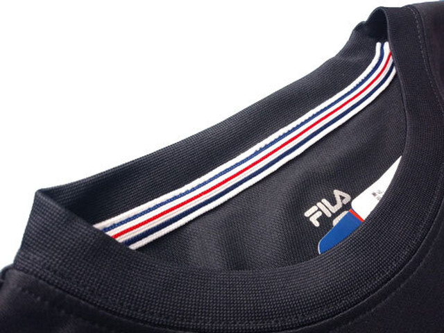 Fila フィラ Fm5360 ブラック メンズtシャツ 長袖 テニス ウェア スポーツ 吸水速乾 汗を吸収し乾きやすいカットソー ロゴ おしゃれ 服秋 ファイブスター