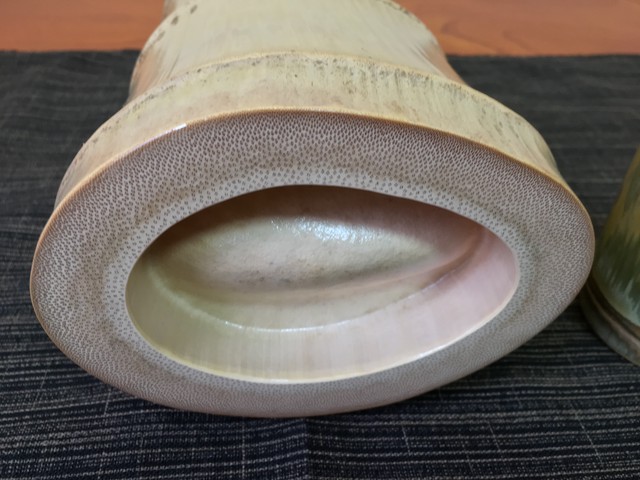 ハンドメイド 竹 置筒 花入 座禅 竹製 花器 花瓶 一輪挿し 茶 茶道 Chamolynn