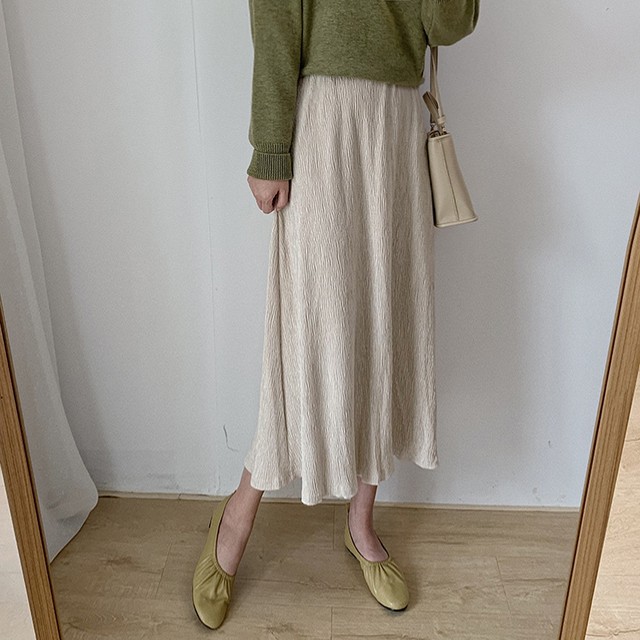 〈カフェシリーズ〉くしゅくしゅベロアスカート【kusyu kusyu velours skirt】
