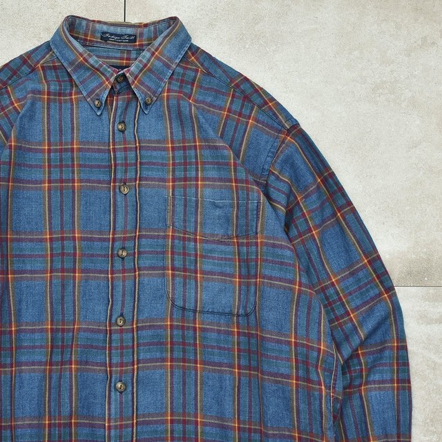 90's〜 GANT dungaree denim check BD shirt