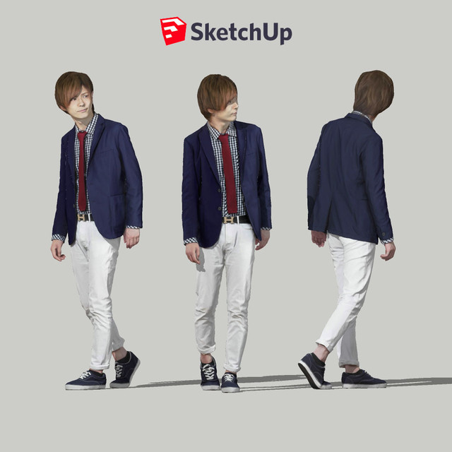 Sketchup素材 3d人物モデル Posed 0 Ren Sketchupチューリップ 人物 樹木素材