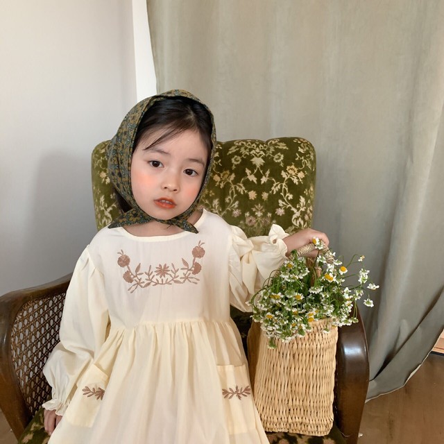 ワンピース 刺繍 春 コットン おしゃれ 可愛い 子供 キッズ ベビー 赤ちゃん 男の子 女の子 子供服 Hay0 Berceau Select Shop ベルソー セレクトショップ キッズ 親子ペアetc