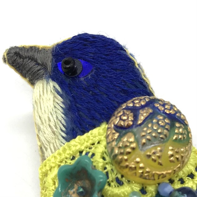 【IRODORI AZ】brooch ⑥ ルリビタキ