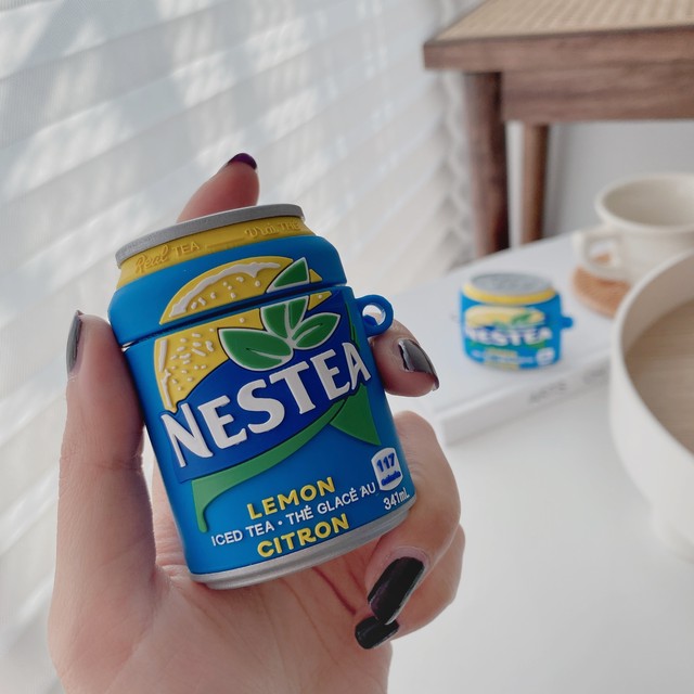 Airpods Pro Airpods ケース レモン茶 シリコン カラビナ付 エアポッズプロ 保護カバー エアポッズ第2 1世代 Case 耐衝撃 かわいい おいしい かわいいairpodsケース Apple Watchバンド Iphoneケース New I