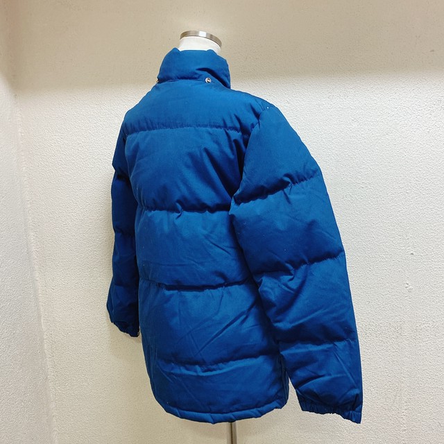 ノースフェイス ダウンジャケット 青色 The North Face 茶タグ 米国製 Uta