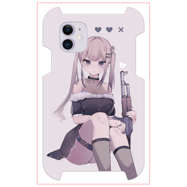 Iphoneケース スマホケース ロリっ娘 イラスト Iphone11 Pro Max Xperia 5 ケース おしゃれ 創作 病みかわいい アクオス センス 3 グーグルピクセル4 ギャラクシー S10 タイトル 銃を持つ女の子 作 つるせ おしゃれでかわいいiphoneケース スマホケース