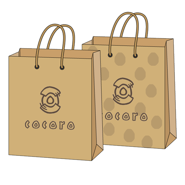 お渡し用紙袋 バウムクーヘン専門店 Cocoro