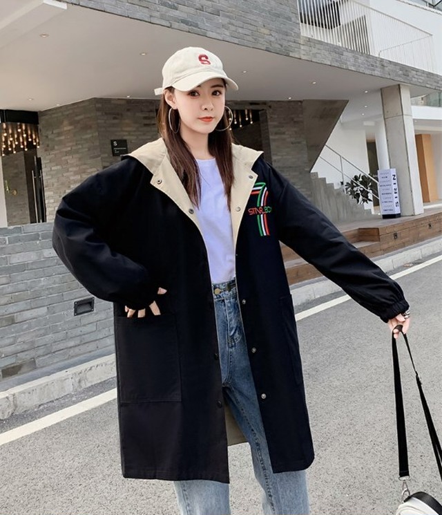 マウンテンパーカー レディース アウター スプリングコート トレンチコート ピンク ブルー ブラック ベージュ 無地 大きいサイズ 体型カバー カジュアル こなれ感 きれいめ 春夏 デート 通勤 オフィス お出かけ ベーシック レトロ Rightsight