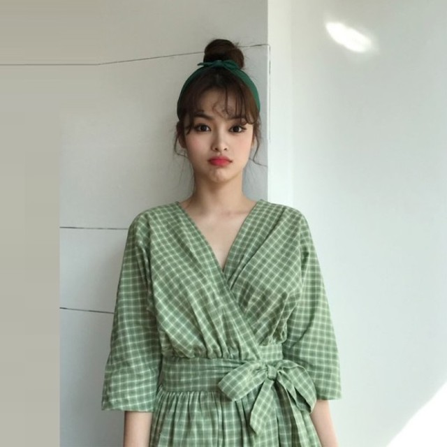 強打 霧 セットする ワンピース グリーン チェック Logisticalcenter Org