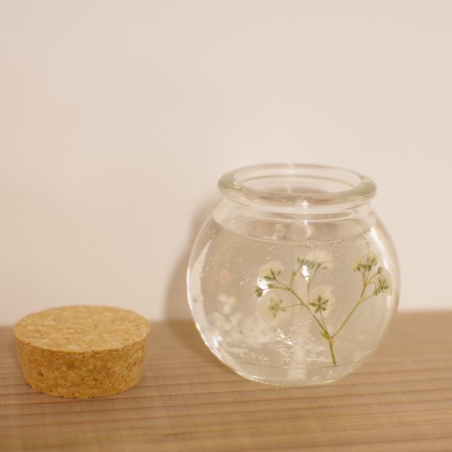 かすみ草のまんまるゼリーキャンドル Kuucandle