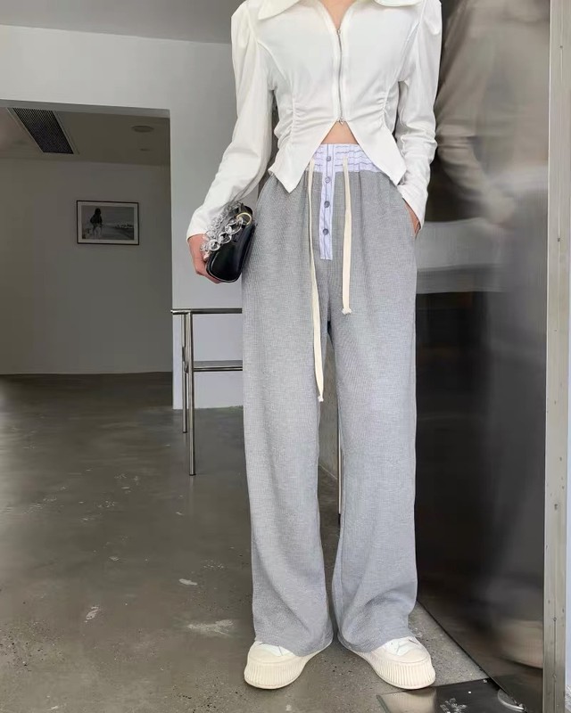 border waist sweat pants