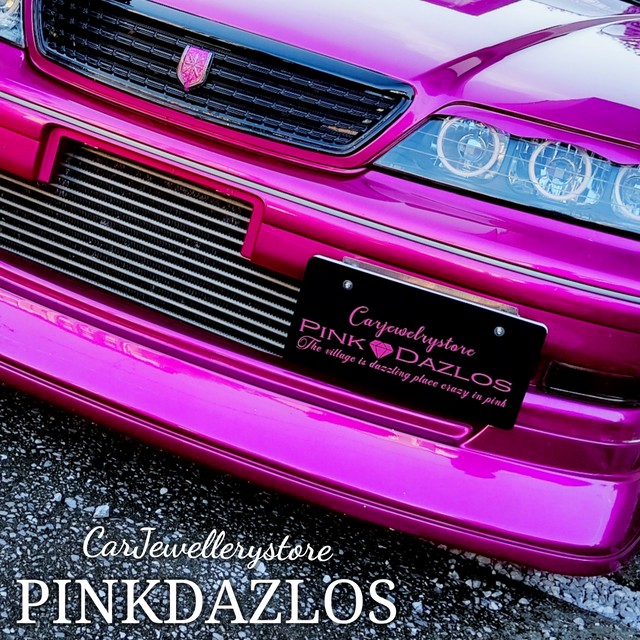 撮影用ナンバープレート ブラック ピンク Pinkdazlos公式ストア