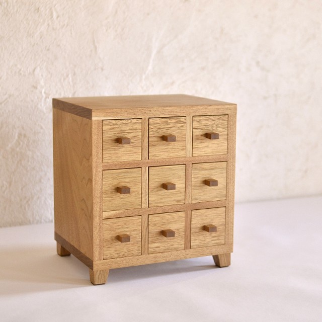 卓上小引き出し クルミ 家具工房のお店 Pozzo ポッツォ ハンマーヘッド楽具