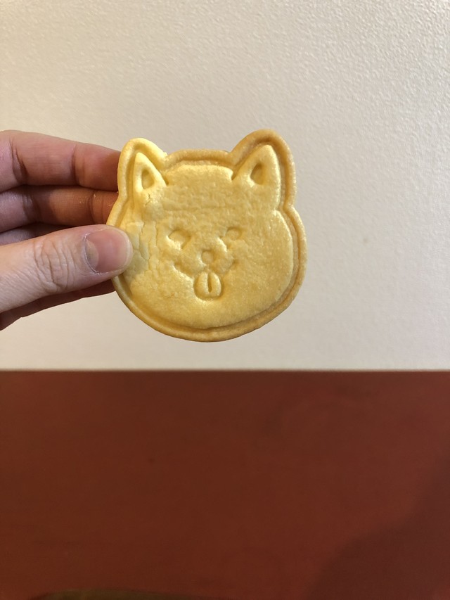 柴犬 お顔のクッキー型 白柴 笑顔タイプ ヌイグルミ制作室ビアンカ