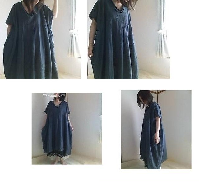 Sb 69 クローバーサイズ ボリューム タックワンピース パターン屋さん お洋服の型紙のお店