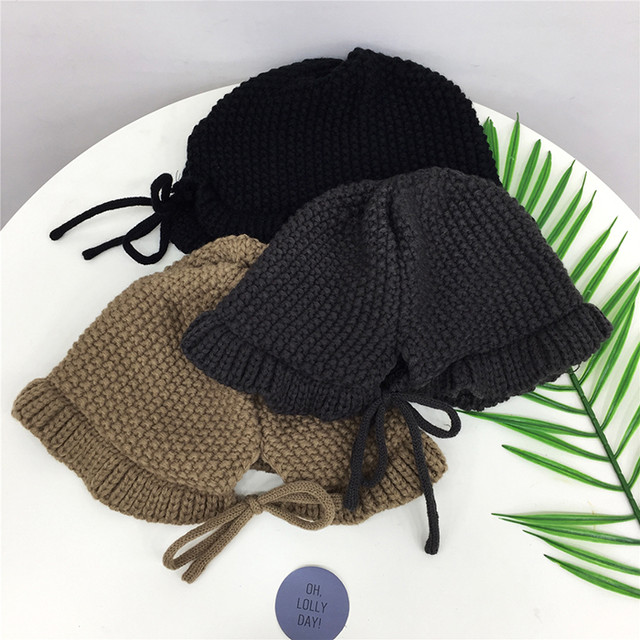 〈カフェシリーズ〉バックリボンニットハット【Back ribbon knit hat】