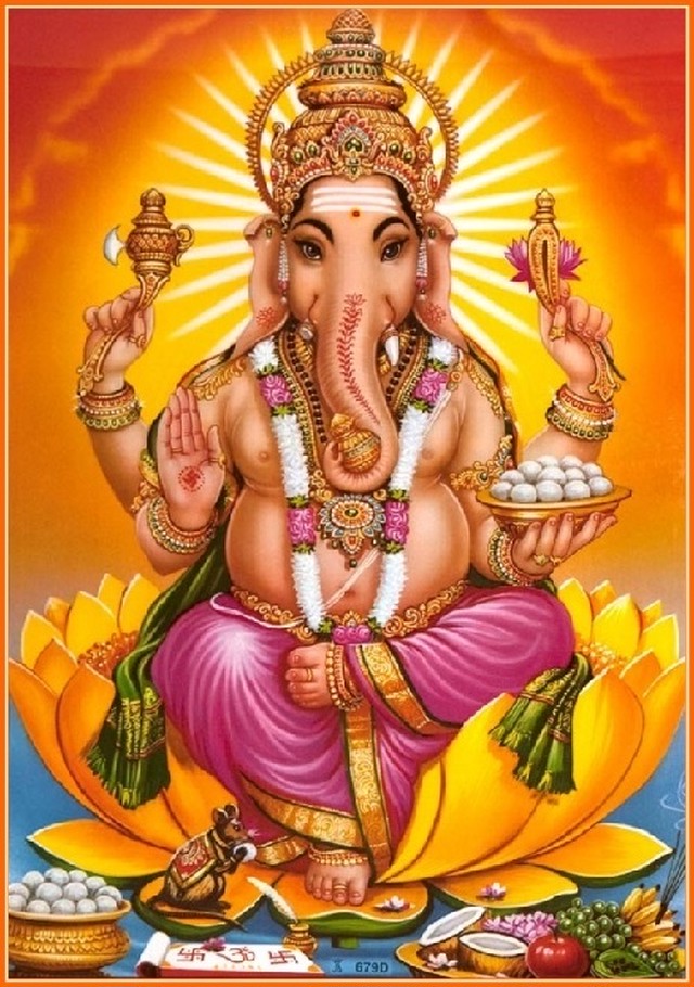 インドの神様 ガネーシャ神 お守りカード 012 ラミネート加工済 India God Ganesa Small Card Charm Laminated 富 商業 学問 繁栄 成功 群衆の長 インド風水アイテムのｐｒａｎａ
