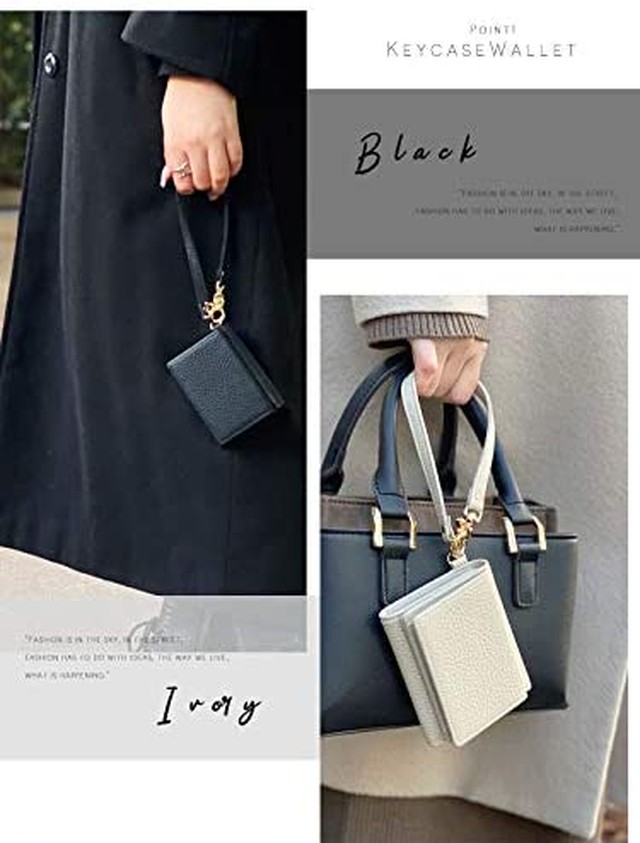 Jpcs Flank Gerald ミニ財布 キーケース スマートキー キーレス リモコン 車 小さい財布 牛本革 レザー 財布 レディース メンズ ストラップ付 キーウォレット 三つ折り カード入れ 小銭入れ Mocha モカ Az Japan Classic Store