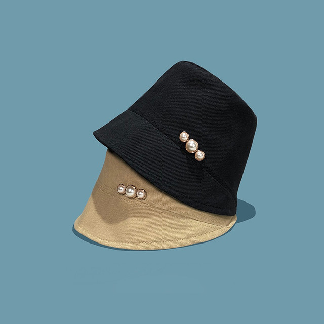全2色シンプルパールボブハット